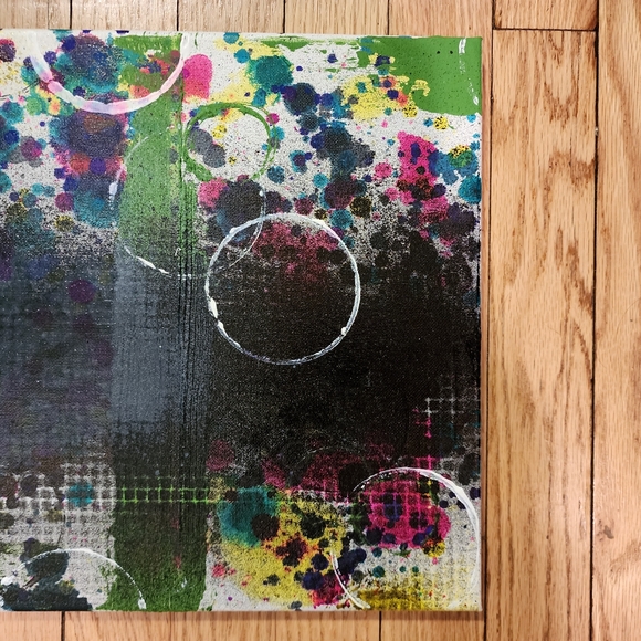 HANDCRAFTED Abstract Painting Artwork HANDPAINTED Bright Canvas Wall Art Decor - Picture 7 of 12